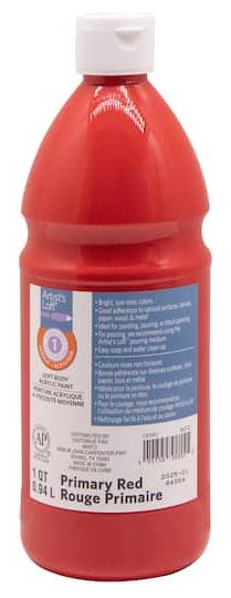Artist's Loft Soft Body Acrylic Paint, Red (32 oz)