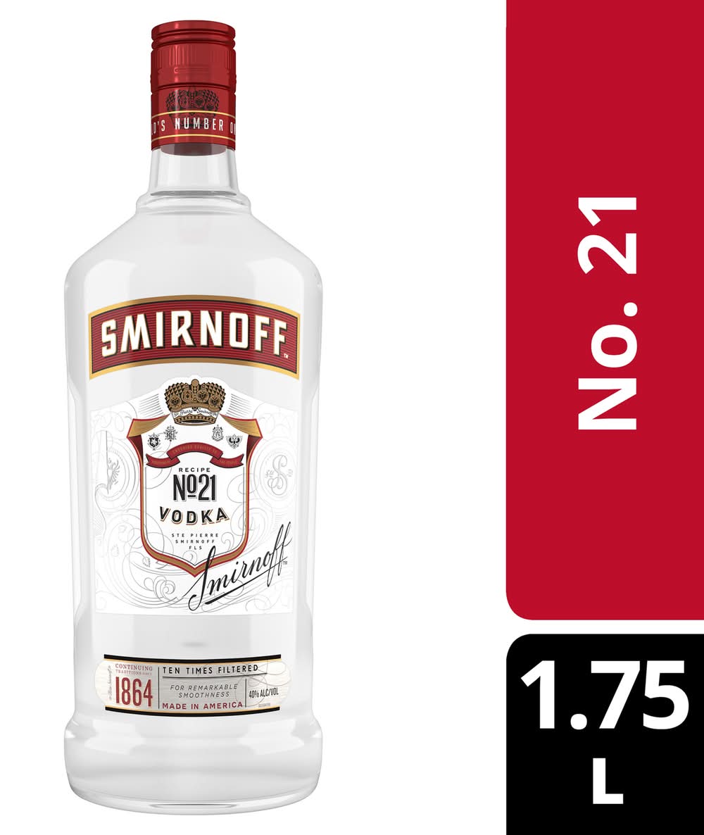 Smirnoff Ten Times Filtered No 21 Vodka (1.75 L)
