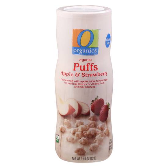 O Organics Puffs Apple Strawberry (1.48 oz)