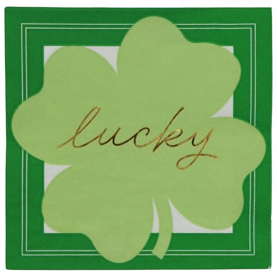 Lucky Shamrock Beverage Napkins, 20Ct. By Celebrate It