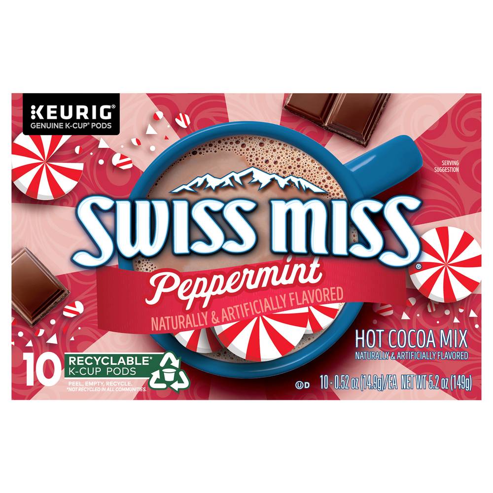 Swiss Miss Peppermint Hot Cocoa Keurig Single-Serve K-Cup Pods (5.2 oz)