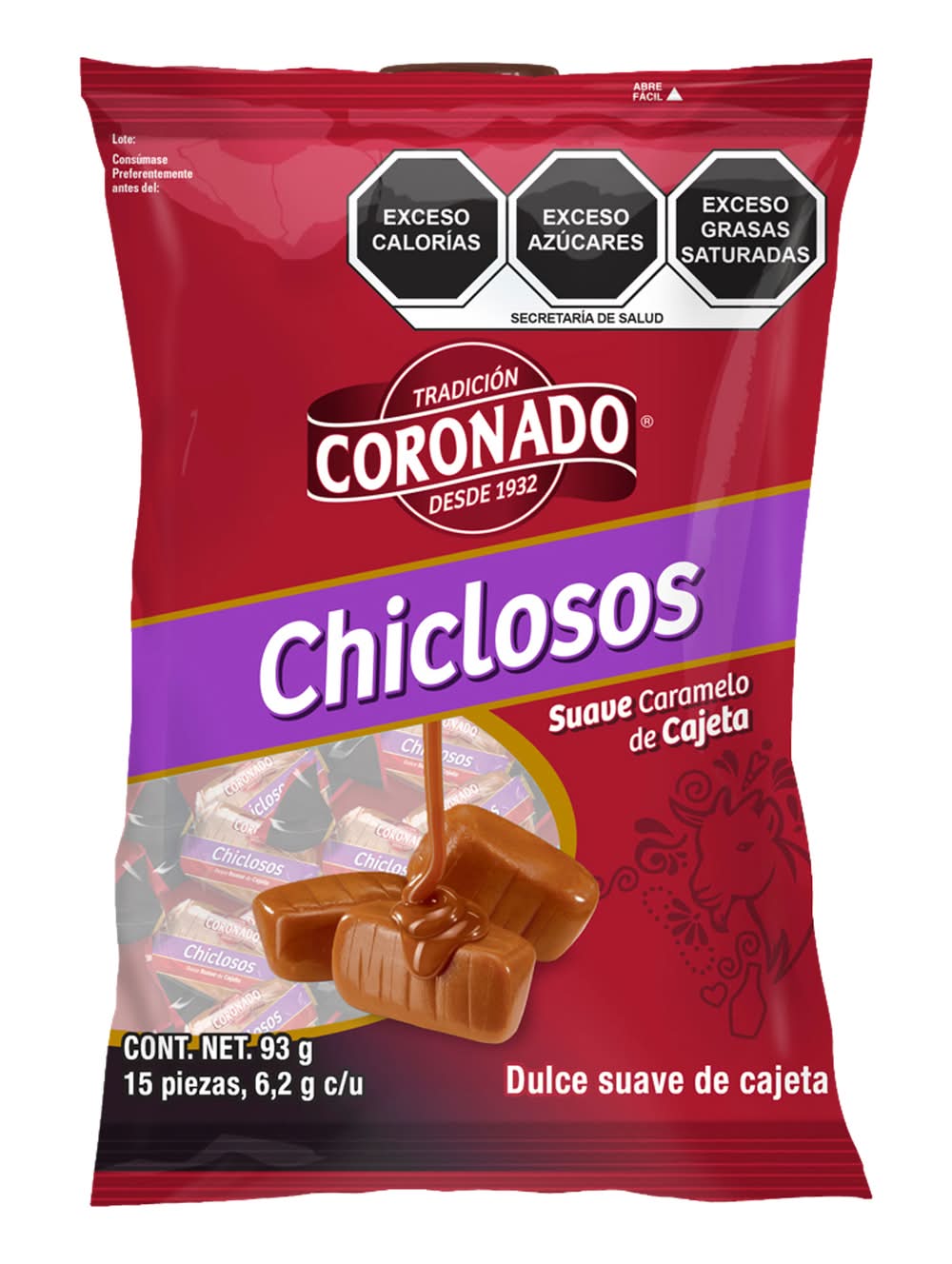 Coronado · Chiclosos de cajeta (93 g)