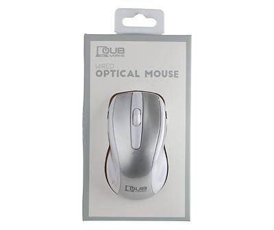 UB Works White Wired Optical Mouse