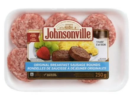 Johnsonville Pure Pork Original Recipe Breakfast Rounds (250 g, 6 ct)