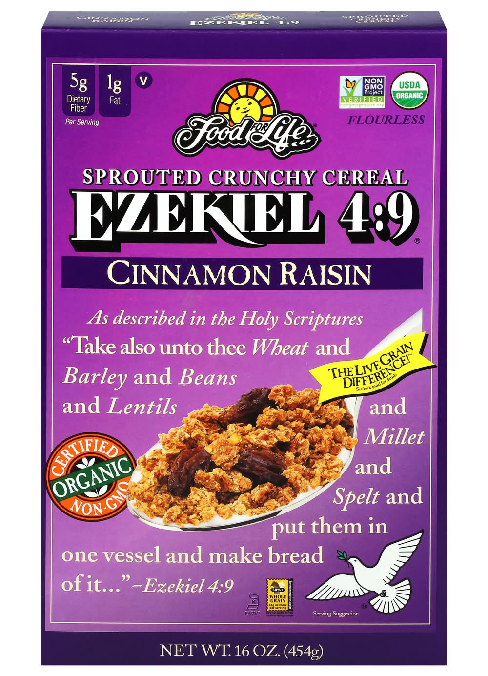 Food For Life Sprouted Crunchy Cereal, Cinnamon Raisin (16 oz)