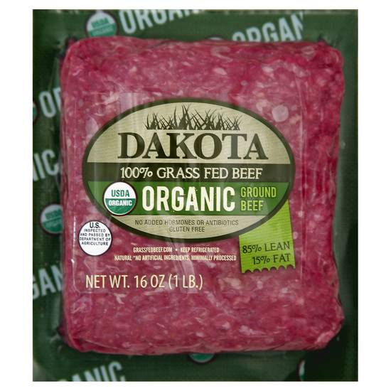 Dakota Organic Grass Fed Ground Beef (16 oz)