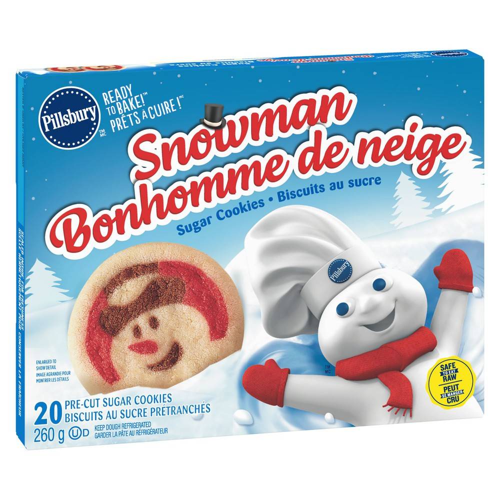 Pillsbury Ready To Bake! Snowman Sugar Cookies (260 g, 20 ct)