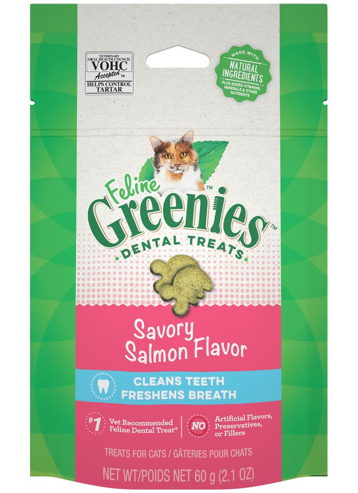 Feline Greenies Savory Salmon Flavor Cat Dental Treats (2.1 oz)