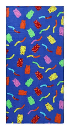 Printed Beach Towels Gummy Worms