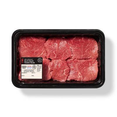 Angus Beef Chuck Tender Steak - price per lb - Good & Gather™