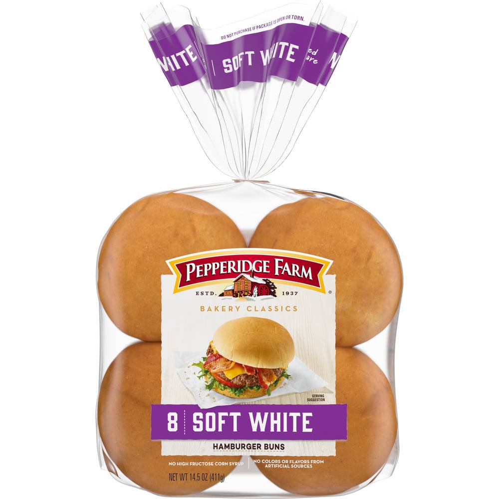 Pepperidge Farm Bakery Classics Soft White Hamburger Buns