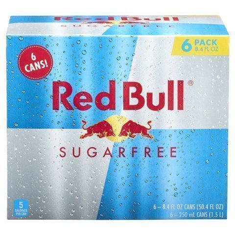 Red Bull Energy Sugar Free 6 Pack 8.4oz Can