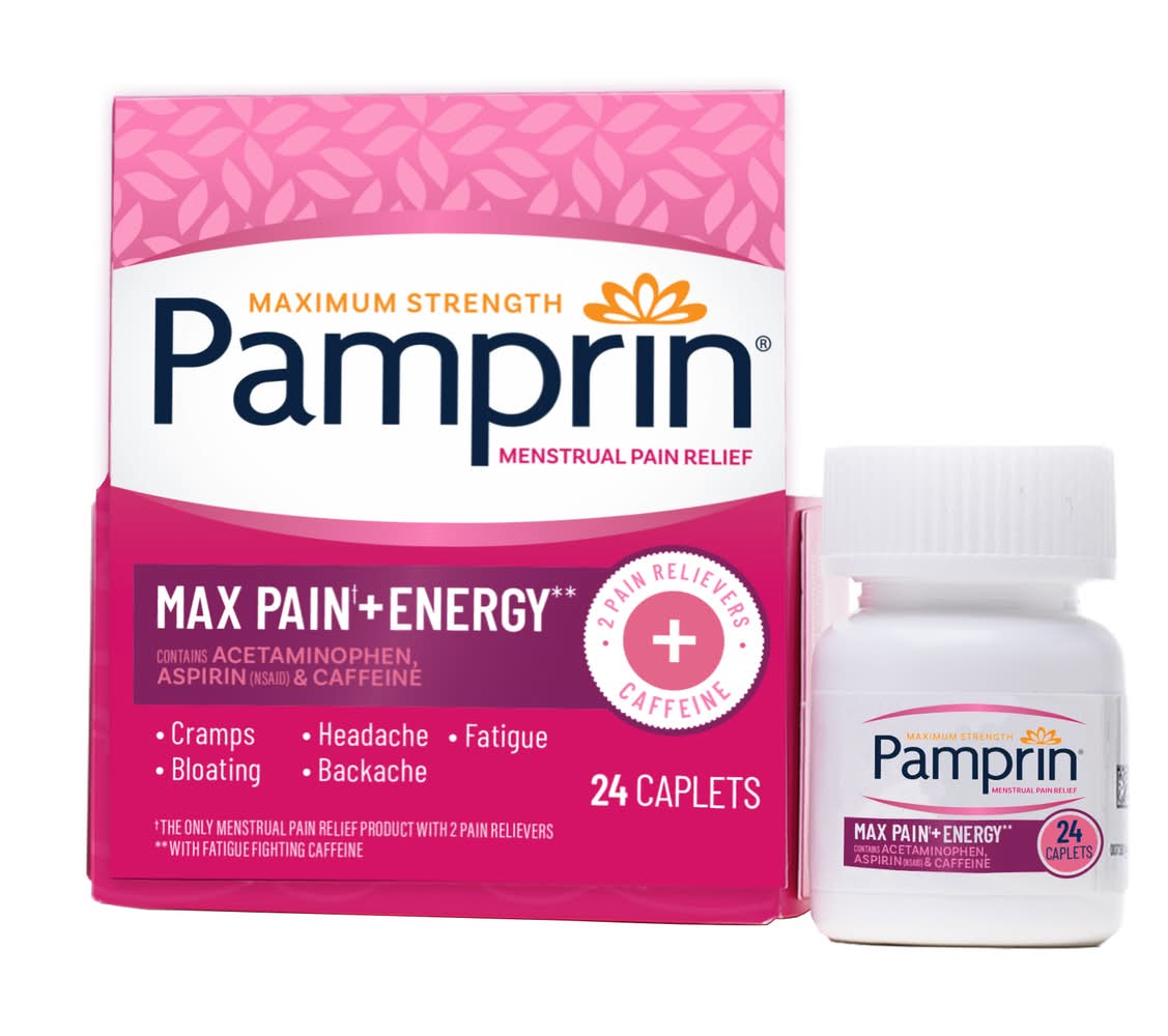 Pamprin Maximum Strength Menstrual Pain Relief Caplets (24 ct)