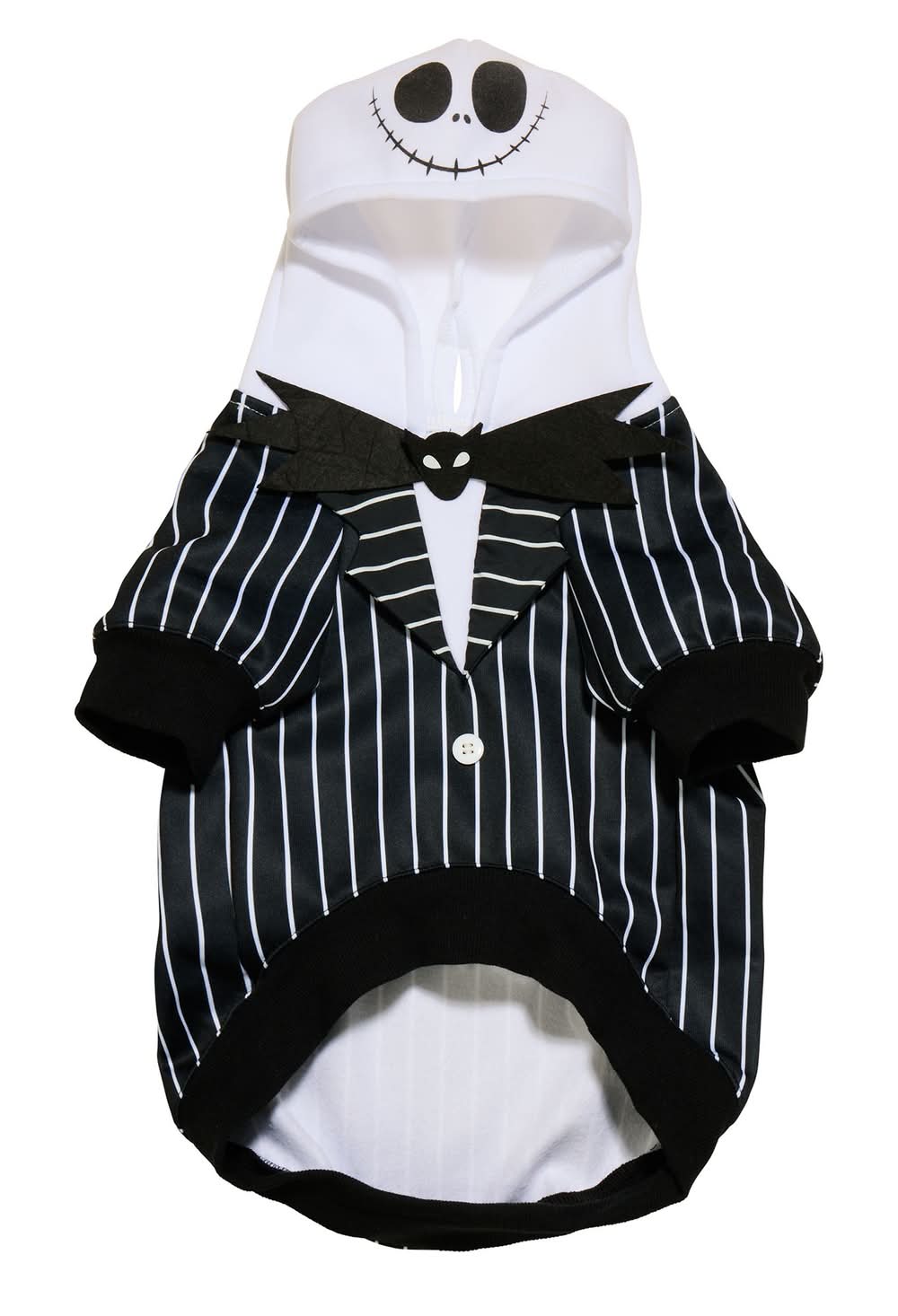 Disney Tim Burton's The Nightmare Before Christmas Jack Skellington Costume Hoodie for Dogs (Color: Multi Color, Size: Small)