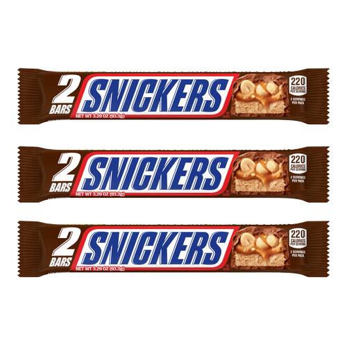3ct Snickers Chocolate Candy Bar King Size 3.29oz