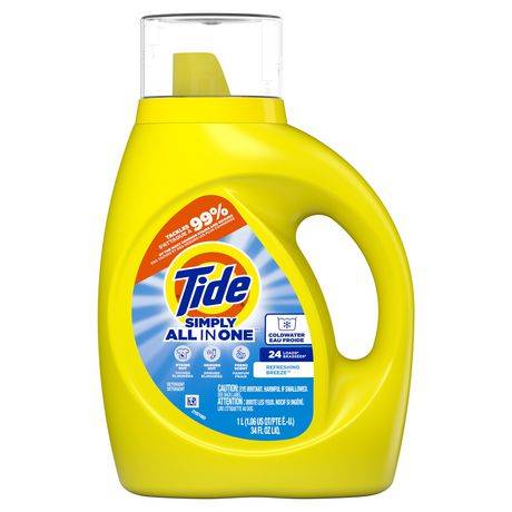 Tide Simply All in One Liquid Laundry Detergent, Floral-Refreshing Breeze (1 kg)