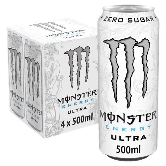 Monster Energy Zero Sugar Ultra Energy Drink (4 x 500ml)
