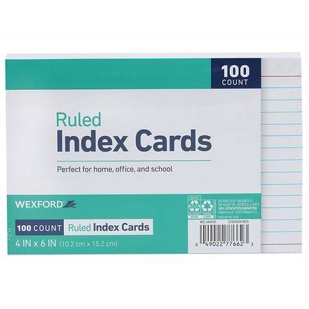 Wexford Ruled Index Cards (4 x 6 inch)