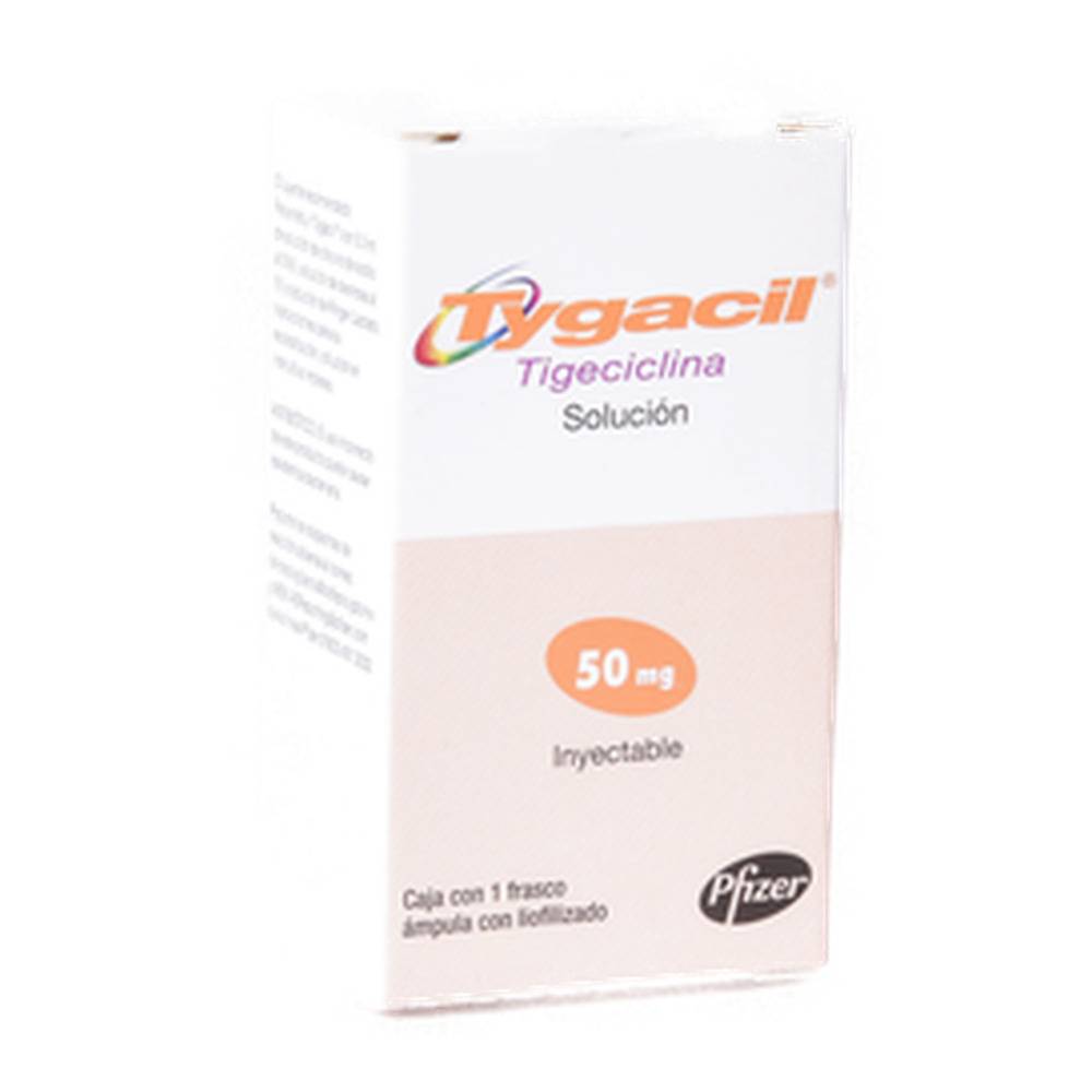 Pfizer tygacil tigeciclina solución inyectable 50 mg (1 pieza)
