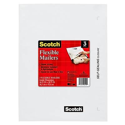 14.25 x 18.75 Self-Sealing Poly Mailer, #3, White, 3/Pack (8990W-3)