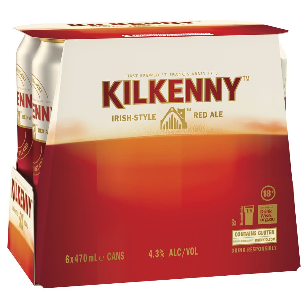 Kilkenny Irish Style Red Ale Beer (6 x 470mL)