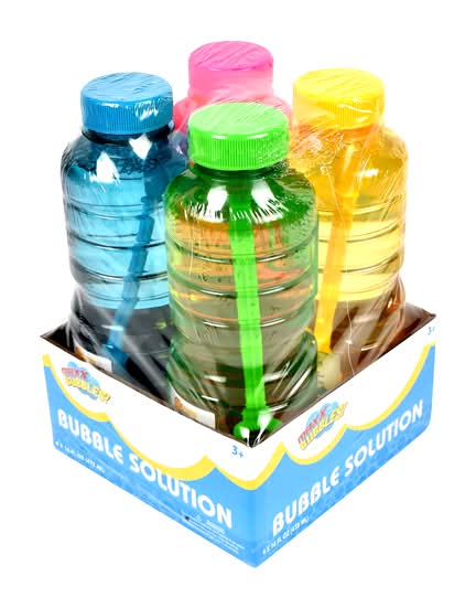Sunny Days Maxx Bubbles Refill Bubble Bottles, 3Y+, Pink-Yellow-Green-Blue (4 ct)