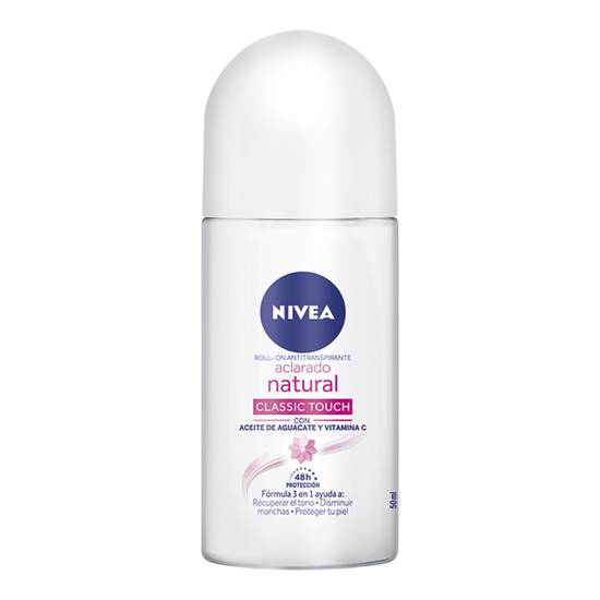 NIVEA DEO MUJER ACLAR NAT ROLL ON 50ML