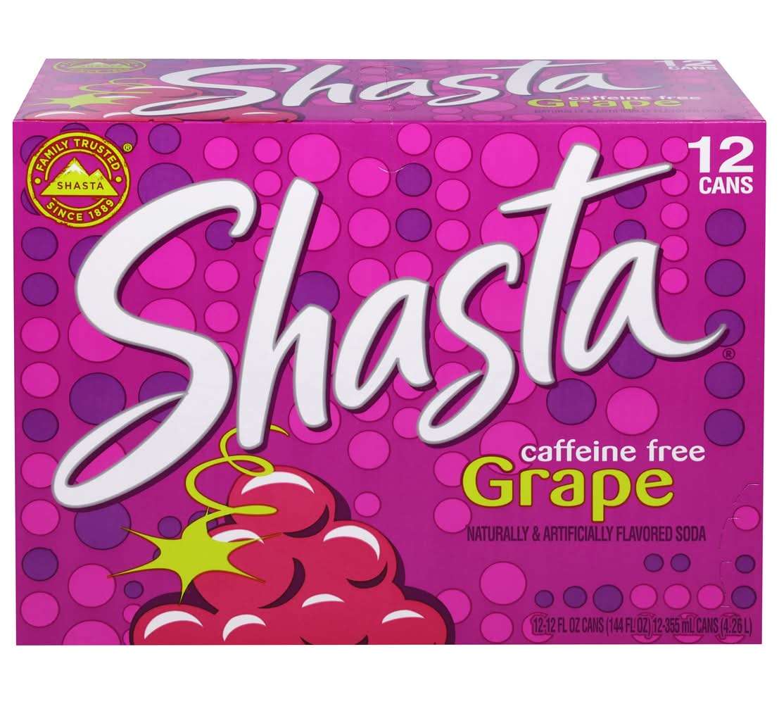 Shasta Grape Soda (12 ct, 12 oz)
