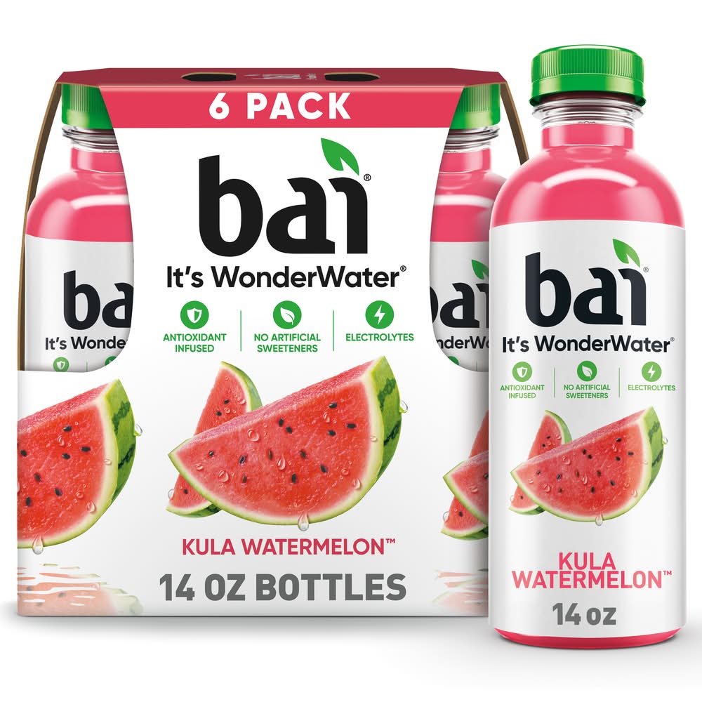 Bai It's Wonderwater, Kula Watermelon (6 x 14 oz)