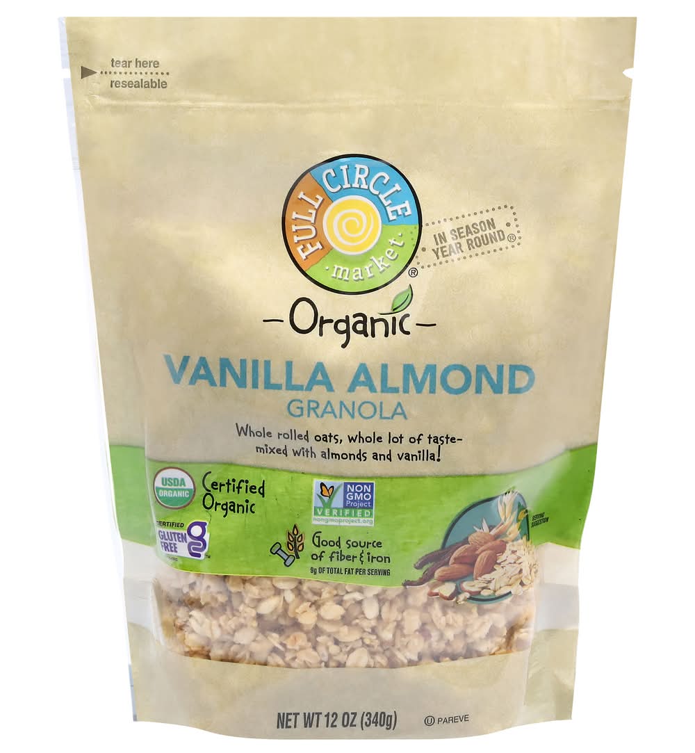 Full Circle Market Organic Granola, Vanilla-Almond (12 oz)