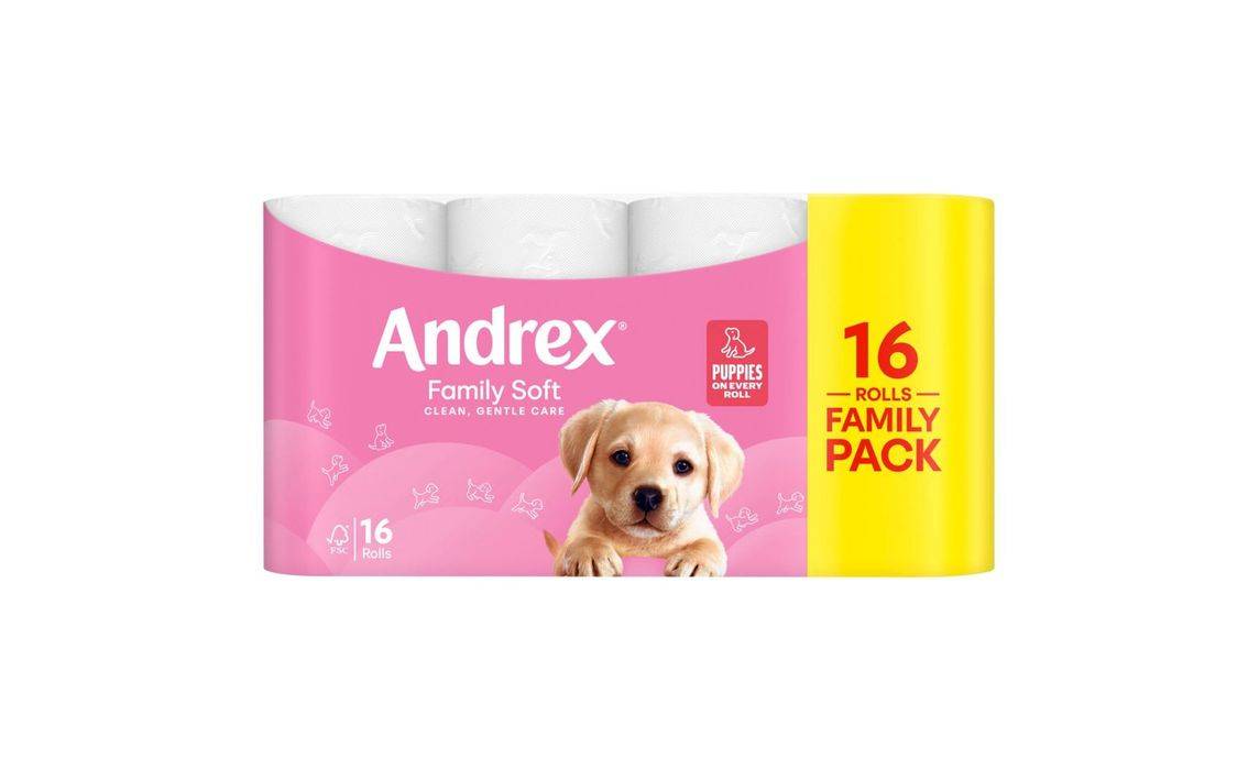 Andrex Family Soft Toilet Tissue Standard Rolls 16 Rolls 170 Sheets (403916)