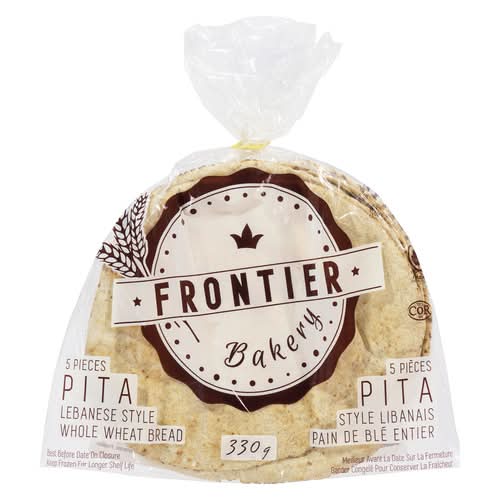 Frontier Bakery Lebanese Style Whole Wheat Pita Bread (66 g, 5 ct)