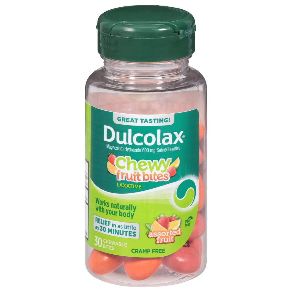 Dulcolax 600 Mg Assorted Saline Laxative Chewy Fruit Bites (4.32 oz)