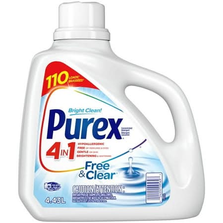 Purex Free & Clear Laundry Liquid Detergent (4.43 L)