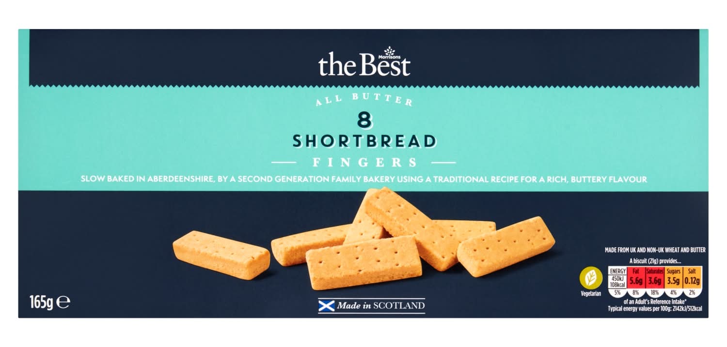 Morrisons The Best All Butter Shortbread Fingers 165g