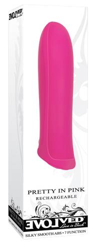 Evolved Silicone Rechargeable Personal Vibrator, 3.5 in, Pink