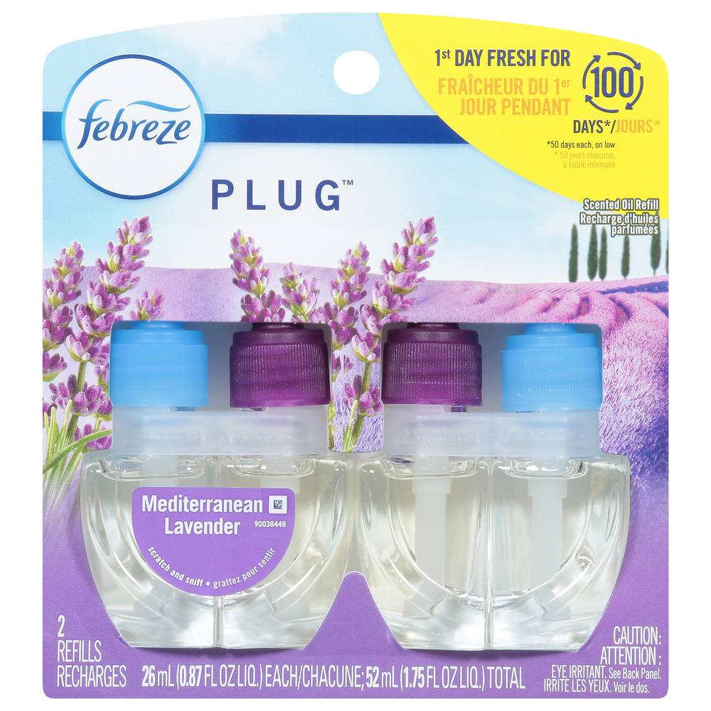 Febreze Plug Mediterranean Lavender Scent Air Freshener Refill (1.8 fl oz)