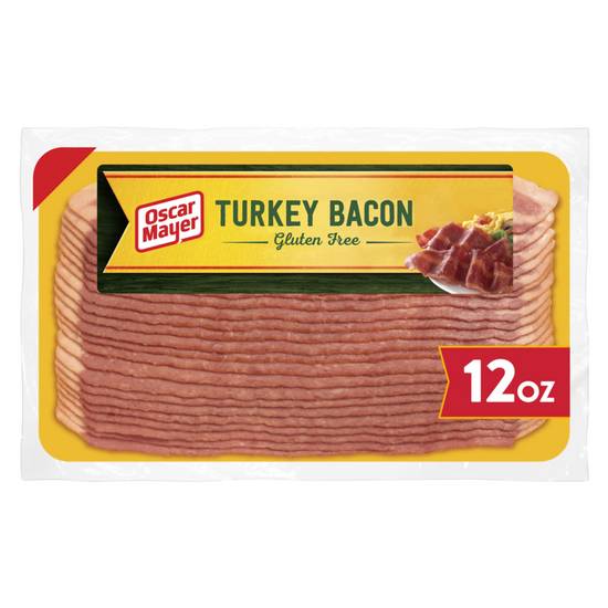 Order Oscar Mayer Fully Cooked & Gluten Free Turkey Bacon 12oz food online from Everyday Needs by Gopuff store, Norfolk on bringmethat.com