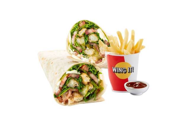 Veggie Wrap + Papas Fritas