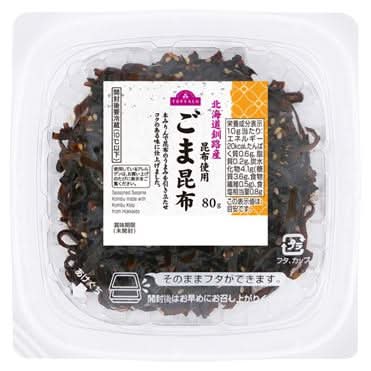トップバリュ 北海道釧路産昆布使用 ごま昆布 (80g)