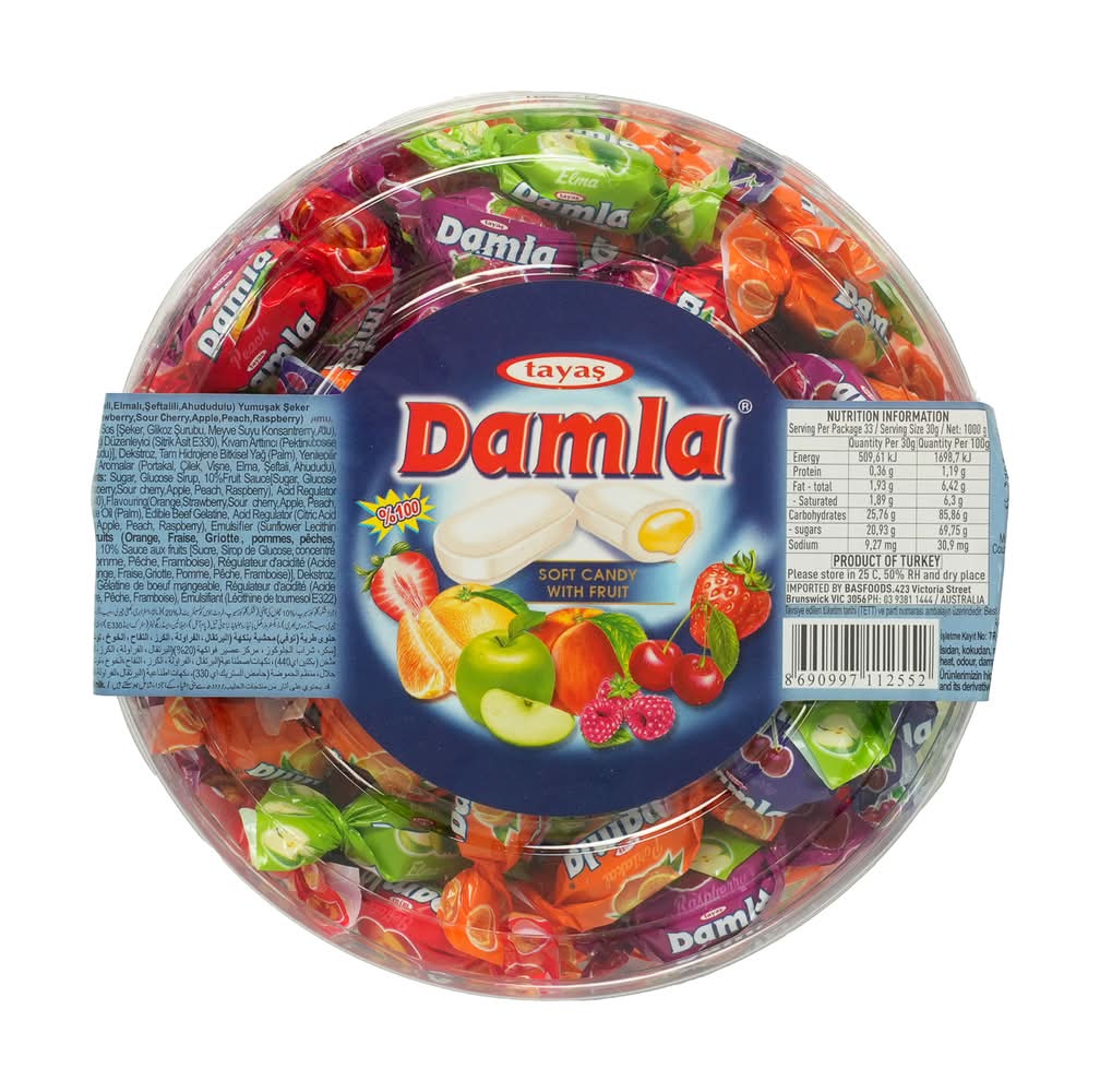 Tayas Soft Lollies, Fruit (1kg)