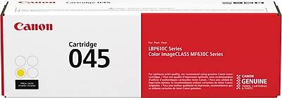 Canon 045 Yellow Standard Yield Toner Cartridge, Prints Up to 1,300 Pages (1239C001)