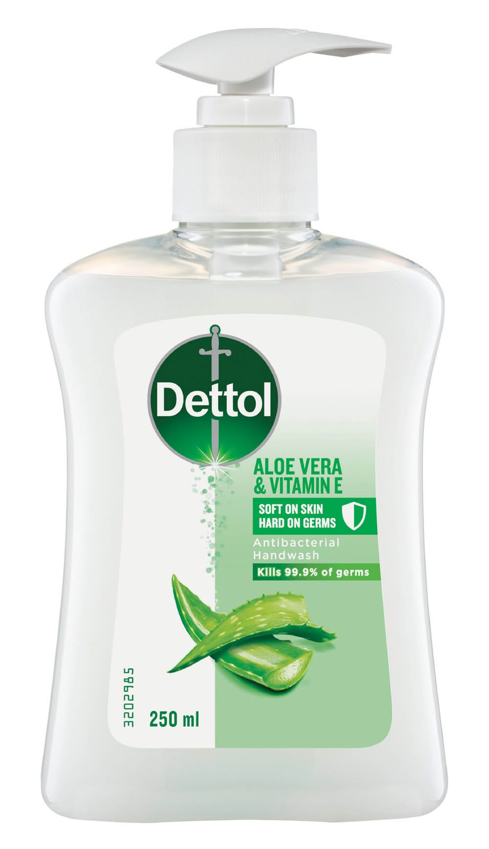 Dettol Antibacterial Vitamin E Liquid Hand Wash Pump, Aloe Vera (250mL)