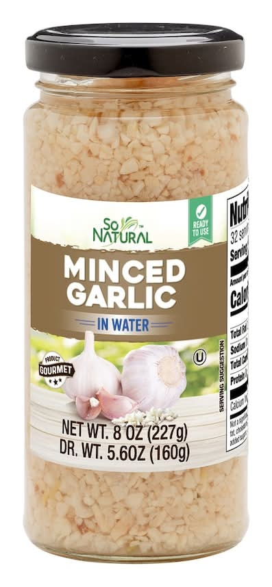 So Natural Minced Garlic in Water (8 oz)