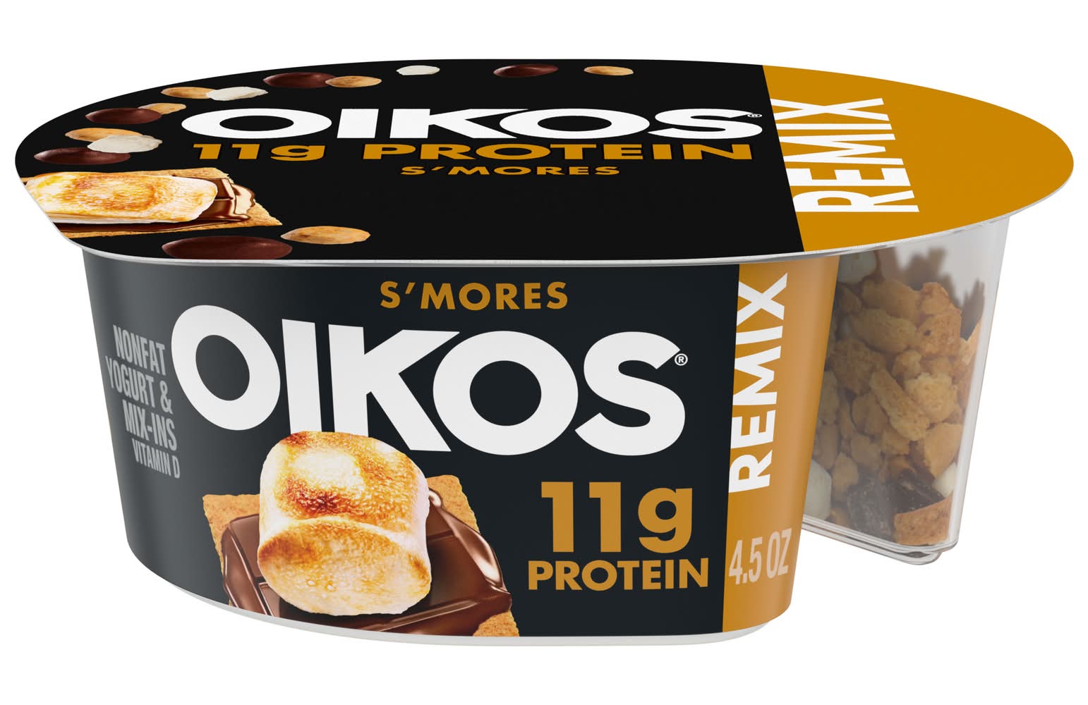 Oikos Nonfat Yogurt & 11g Protein Bold Mix-Ins, S'mores (4.5 oz)