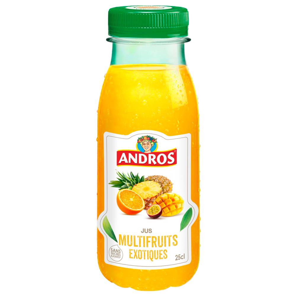 Andros - Jus sans sucres ajoutés, multifruits exotiques (250ml)