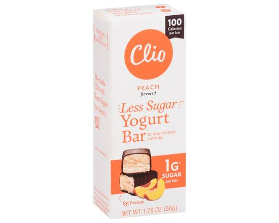 Clio · Less Sugar Peach Flavored Yogurt Bar (1.76 oz)