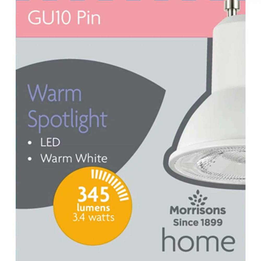 Morrisons Warm White, Led Gu 10 3.4watts