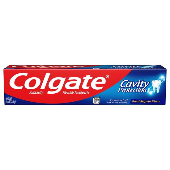 Colgate Cavity Protection Fluoride Toothpaste, Great Regular Flavor, 4 OZ