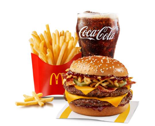 Chipotle BBQ Double Quarter Pounder Extra Value Meal [1200-1410 Cals]